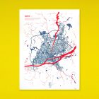 Risographie 2 couleurs de Clément Fusil Format 30 x 40 cm