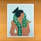 Femme Serpent Risographie de Mélanie Allag