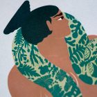 Femme Serpent Risographie de Mélanie Allag Zoom